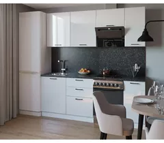 Кухонный гарнитур Белый глянец-16 (2200 мм)