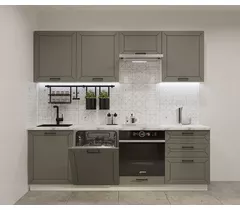 Кухонный гарнитур арт. 2 Обсидиан Кристалл 2400 мм